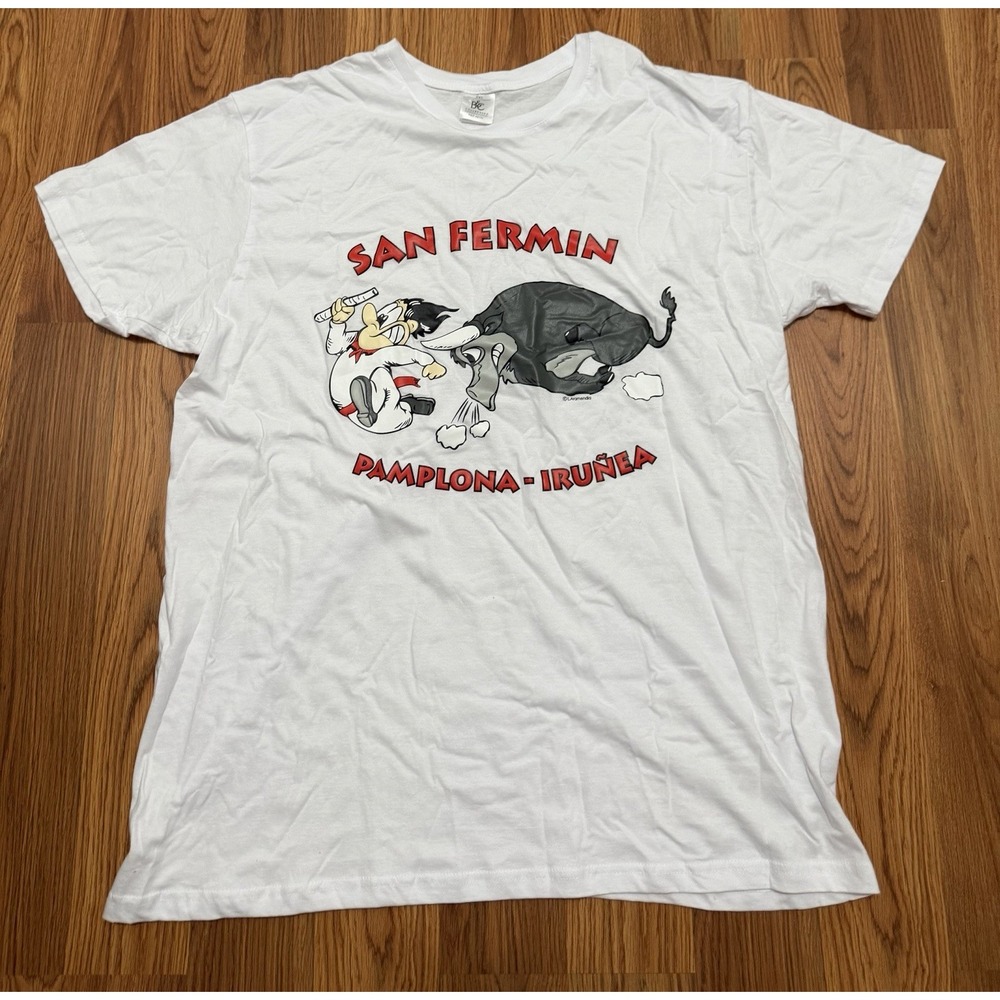 San Fermin Pamplona Running Of The Bulls Graphic T Shirt Mens Extra Extra Large